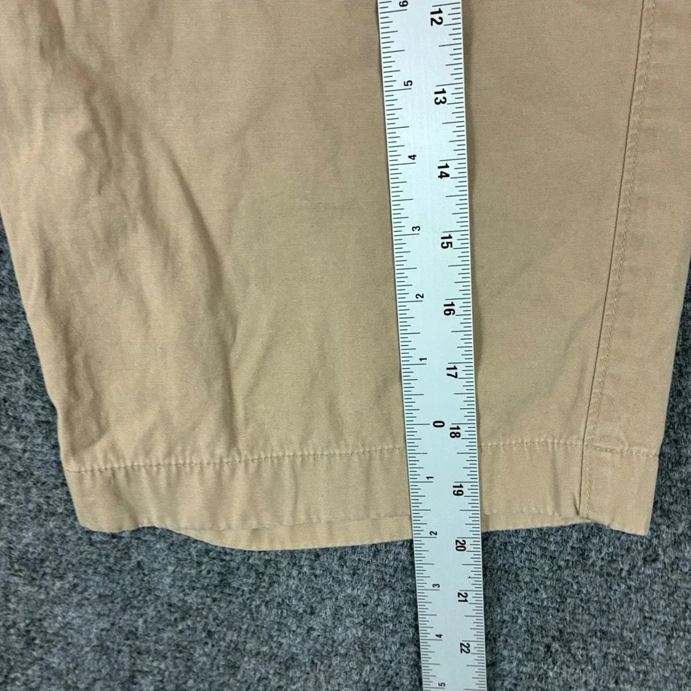JCrew Rivington Mens Khaki Chino Shorts Tan Size 29w Flat Front Cotton Twill